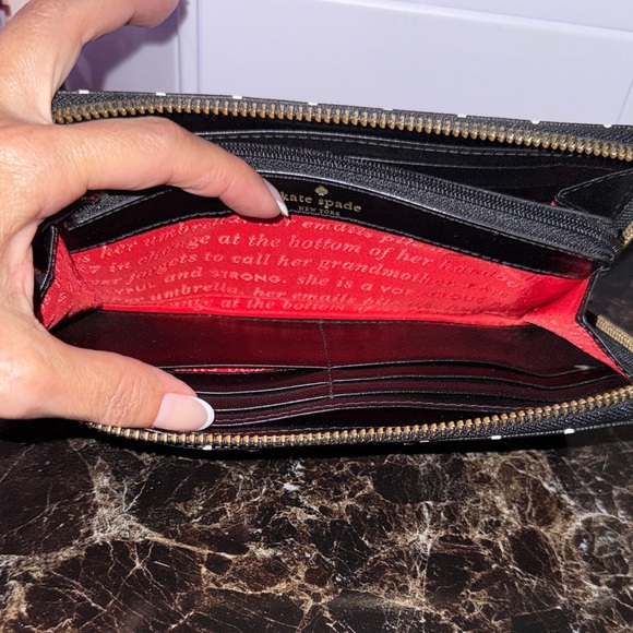 Kate Spade Black and White Polka Dot Wallet - Picture 7 of 15